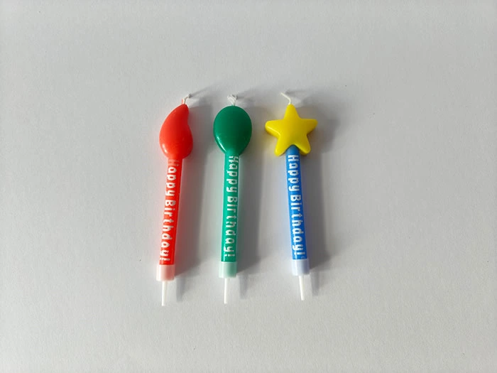 happy birthday candles with print - Sunwing Technology